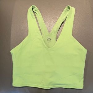 ALO Yoga Real Bra Tank. Green Size M